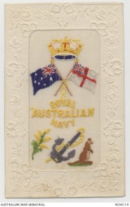 Wattle and kangaroo postcard